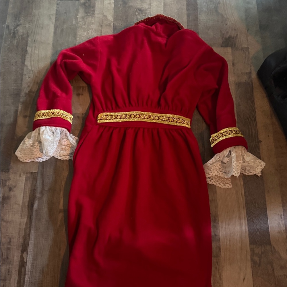 Talbots Intimates Size P Transformed: Unique Red & Lace Royal Robe - Picture 6 of 7